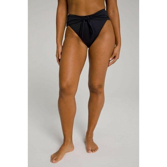 Good American Waist Cincher Bikini Bottom in Black 0 XSmall New swimsuit - Picture 11 of 12